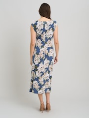 Gina Bacconi Presley Cowl Neck Floral Midi Dress - Imagen 2 de 5