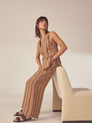 Chocolate Brown Forever Comfort® Leather Weave Band Mule Sandals - Image 2 of 11