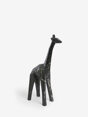 Black Marble Finish Abstract Giraffe Ornament - Image 3 of 5