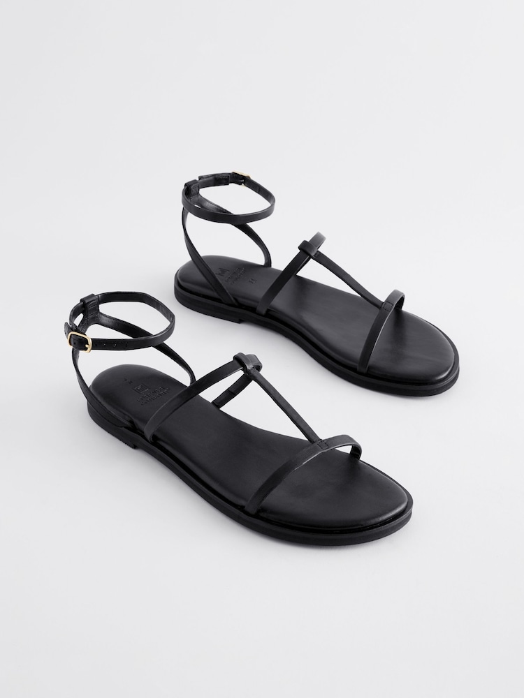 Black Forever Comfort® T-Bar Sandals - Image 1 of 6