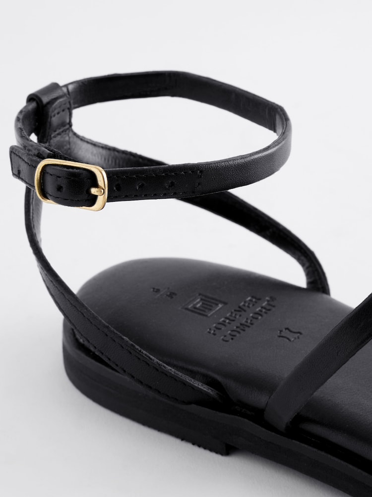 Black Forever Comfort® T-Bar Sandals - Image 6 of 6