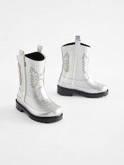 Silver Western Wellies - Image 1 of 5
