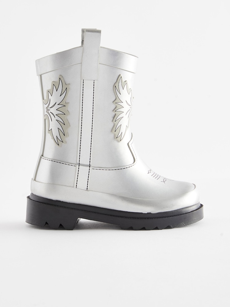 Silver Western Wellies - Image 2 of 5