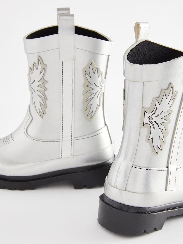 Silver Western Wellies - Image 3 of 5