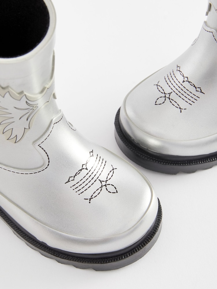 Silver Western Wellies - Image 5 of 5