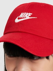 Nike Red Kids Club Unstructured Futura Wash 100% Cotton Cap - Image 8 of 9