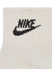 Nike Grey & Navy Everyday Essential Ankle 100% Cotton Socks 3 Pack - Image 4 of 4