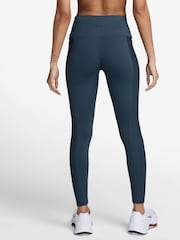 Nike Blue One Wrap High Waisted 7/8 Leggings - Image 2 of 4