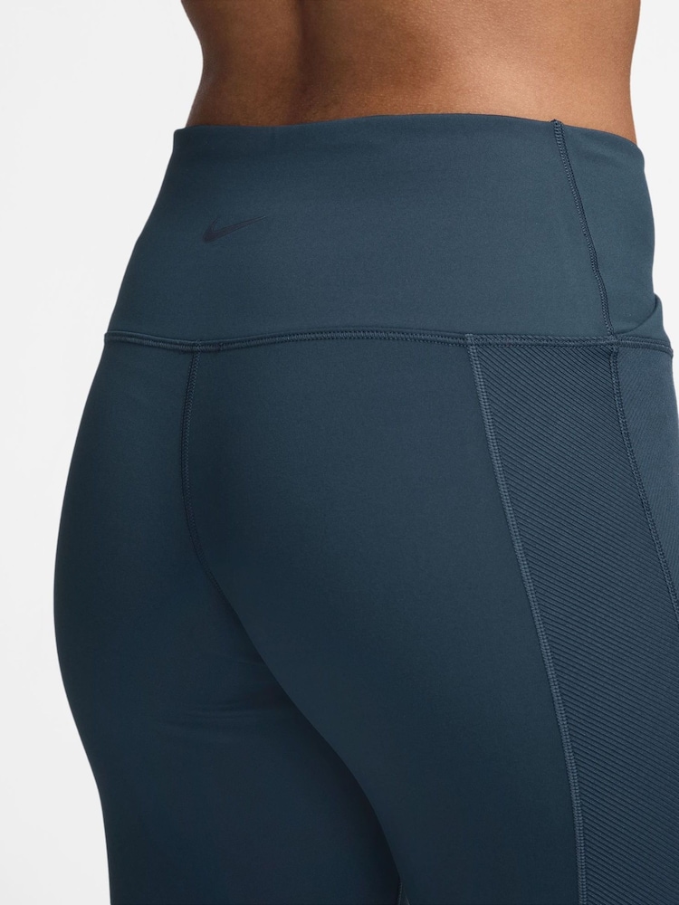 Nike Blue One Wrap High Waisted 7/8 Leggings - Image 3 of 4