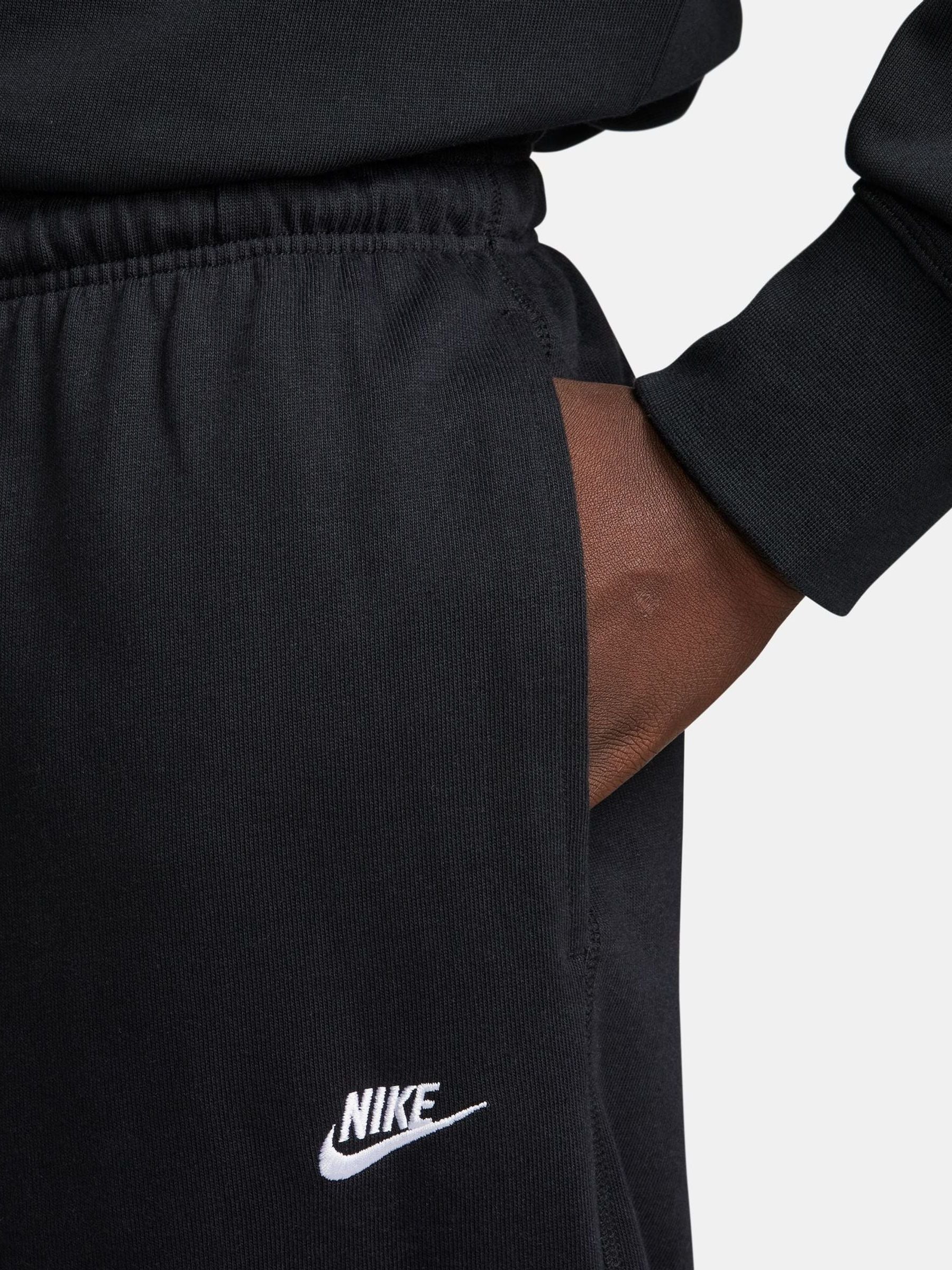 Buy Nike Black Sportswear Club Knit Open Hem 100 Cotton Joggers from Next Luxembourg