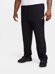 Nike Black Sportswear Club Knit Open Hem 100% Cotton Joggers - Image 5 of 9