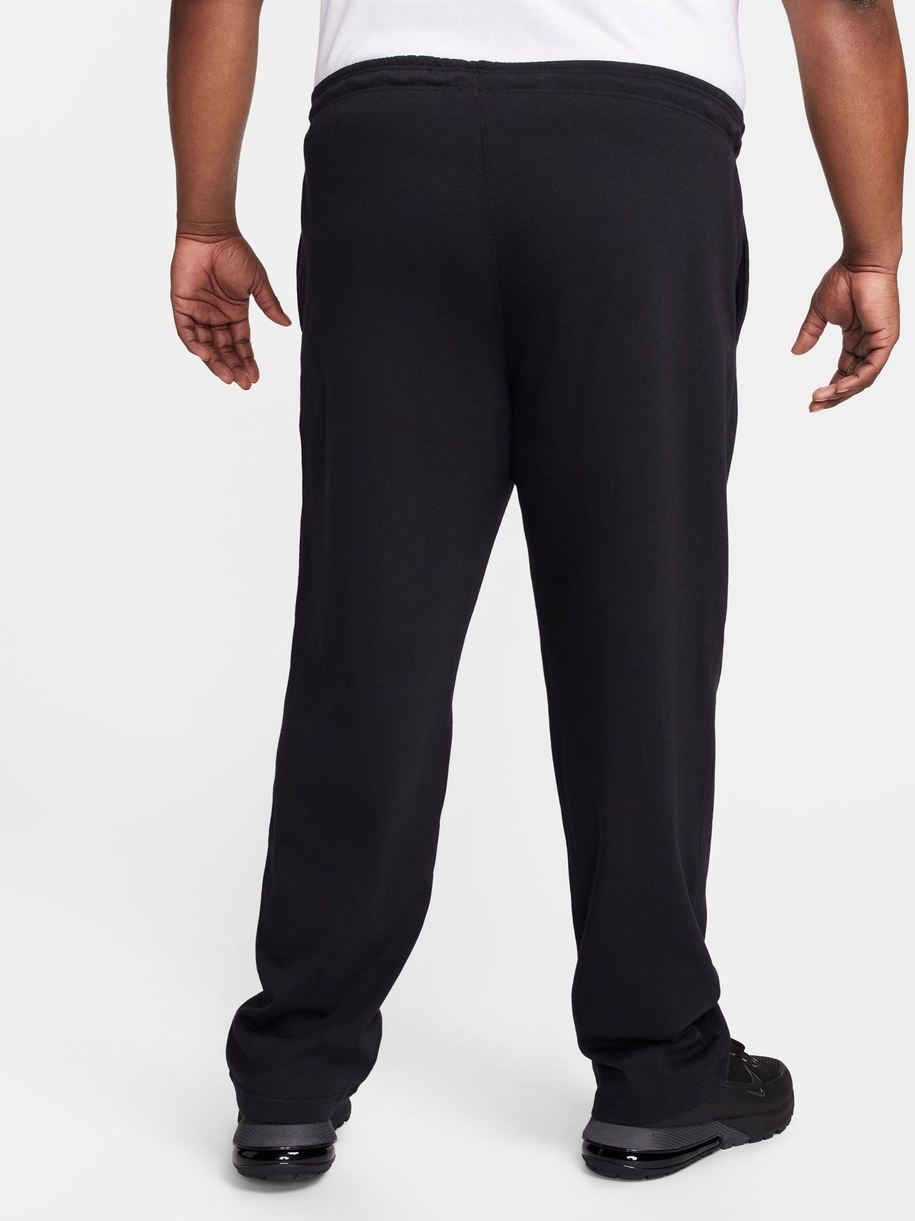 Buy Nike Black Sportswear Club Knit Open Hem 100 Cotton Joggers from Next Luxembourg