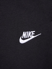 Nike Black Sportswear Club Knit Open Hem 100% Cotton Joggers - Image 9 of 9