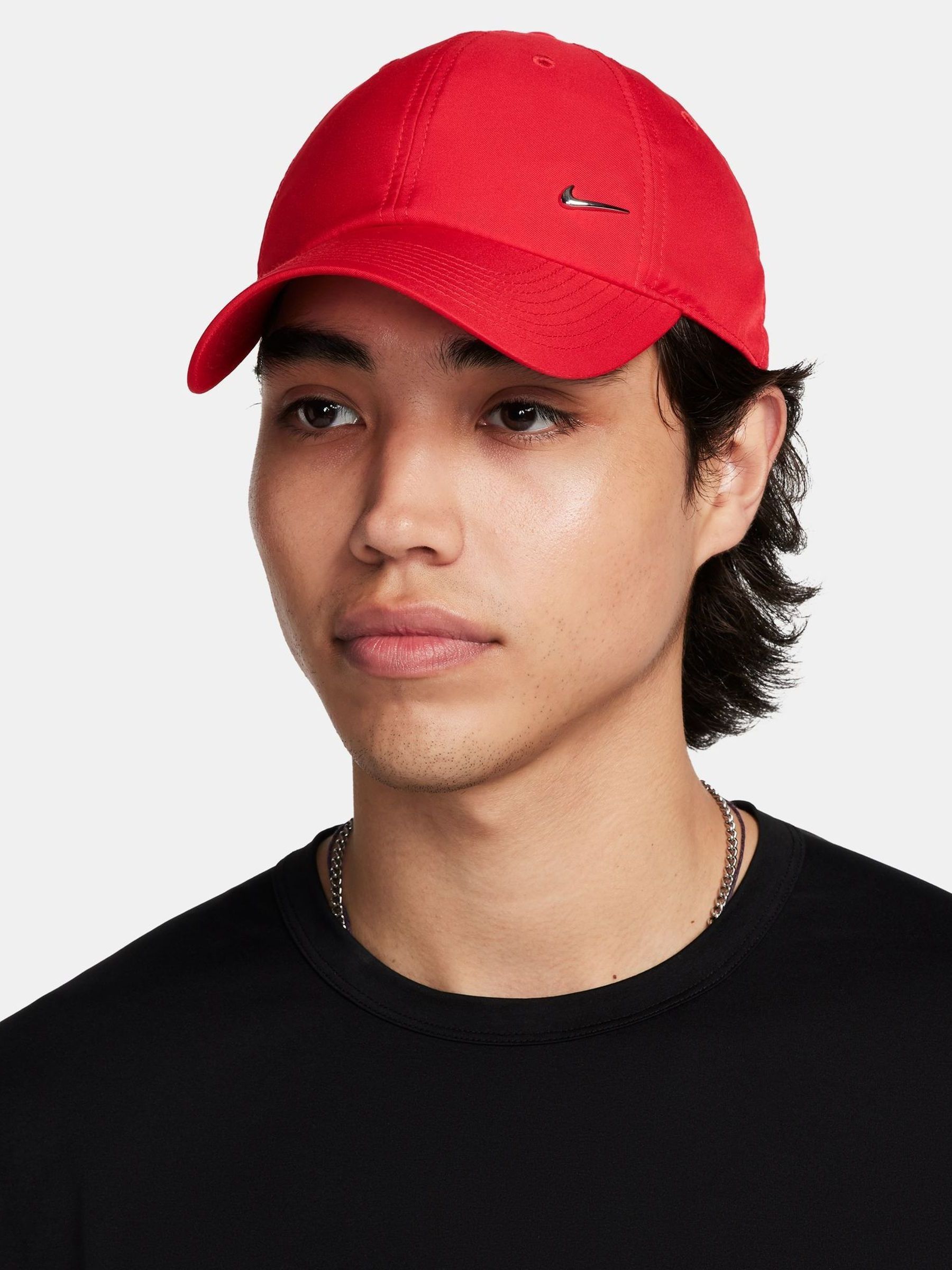 Buy Nike Red Dri FIT Club Unstructured Metal Swoosh Cap from Next Luxembourg