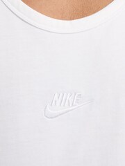 Nike White Sportswear Premium Essentials 100% Cotton Vest - Image 4 of 10