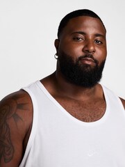 Nike White Sportswear Premium Essentials 100% Cotton Vest - Image 8 of 10
