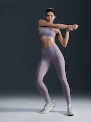 Nike Lilac Purple Swoosh Medium Support Padded Sports Bra - Image 2 of 5