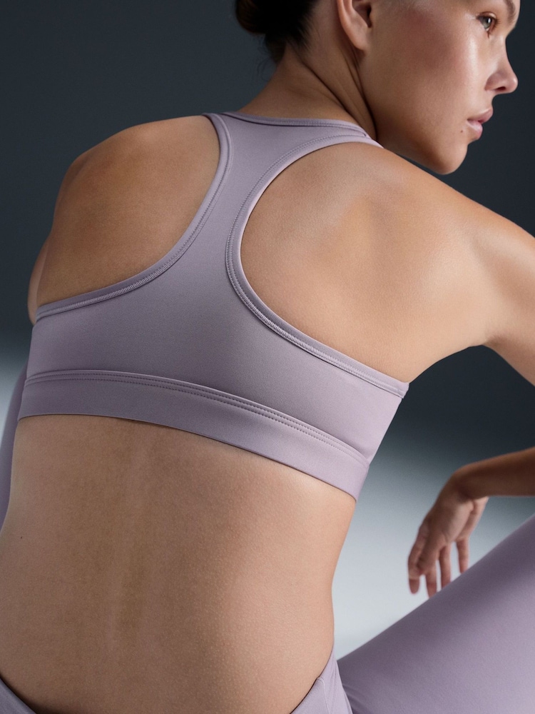 Nike Lilac Purple Swoosh Medium Support Padded Sports Bra - Image 5 of 5