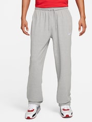 Grå - Nike Sportkläder Club Knit Öppen fåll 100% Cotton Joggers - Bild 1 av 9