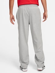 Grå - Nike Sportkläder Club Knit Öppen fåll 100% Cotton Joggers - Bild 2 av 9