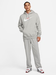 Grå - Nike Sportkläder Club Knit Öppen fåll 100% Cotton Joggers - Bild 7 av 9