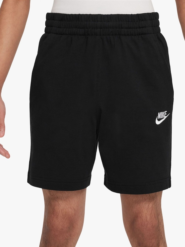 Nike Black 100% Cotton Sportswear Club Shorts - Image 1 of 4