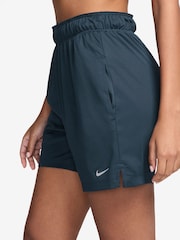 Nike Teal Blue Dri-FIT Attack Fitness Mid Rise 5" Unlined Shorts - Image 3 of 5