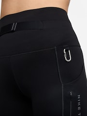 Schwarz - Nike Go Trail Running 7/8-Leggings mit starkem Stützeffekt, hohem Bund und Taschen - Bild 4 von 13