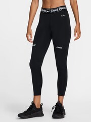 Nike Black Pro Mid-Rise 7/8 Leggings - Image 1 of 7