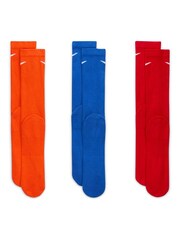 Nike Orange Crew Everyday Plus Cushioned Training Crew 100% Cotton Socks 3 Pack - Image 3 of 4