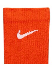 Nike Orange Crew Everyday Plus Cushioned Training Crew 100% Cotton Socks 3 Pack - Image 4 of 4