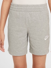 Nike Dark Grey Heather 100% Cotton Sportswear Club Shorts - Image 1 of 7