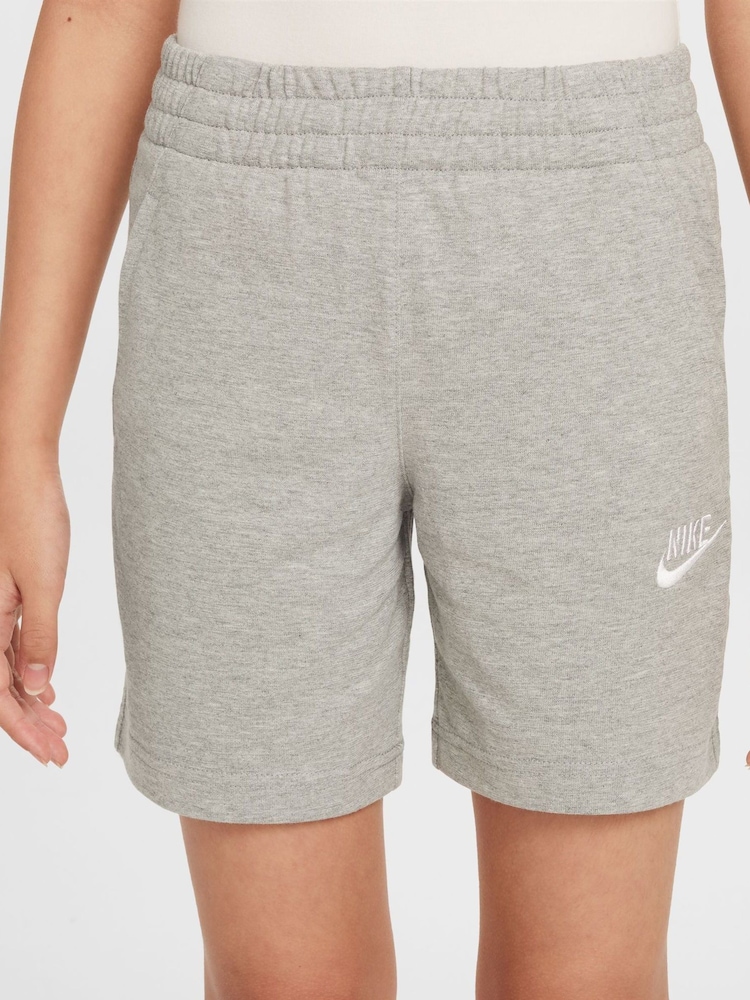 Nike Dark Grey Heather 100% Cotton Sportswear Club Shorts - Image 1 of 7