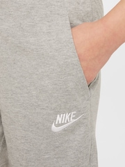Nike Dark Grey Heather 100% Cotton Sportswear Club Shorts - Image 6 of 7