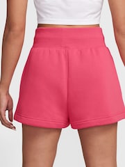 Nike Red Sportswear Phoenix Fleece High-Waisted Loose Shorts - Image 2 of 4