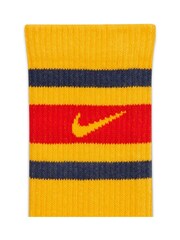 Nike Yellow/Cream/Blue Everyday Plus Retro Crew 100% Cotton Socks 3 Pack - Image 4 of 4