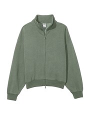 Victoria's Secret PINK Fresh Forest Green Fleece Jacket - Image 3 of 3