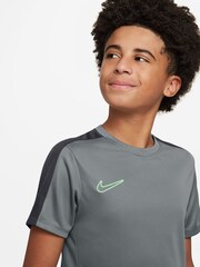 Nike Smoke Grey/Dark Grey/Vapor Green Kids Dri-FIT Academy23 Football Top - Image 3 of 3