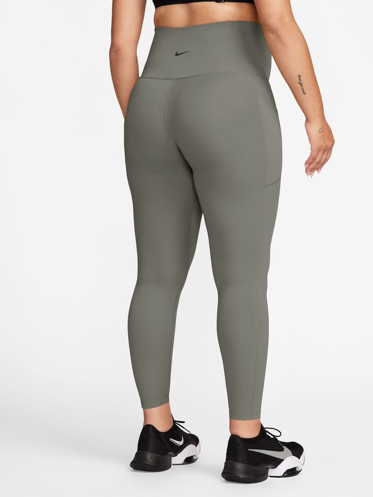 Nike Green Maternity One High-Waisted 7/8 Leggings With Pockets - Image 2 of 4 Nike Green Maternity One High-Waisted 7/8 Leggings With Pockets - Image 2 of 4