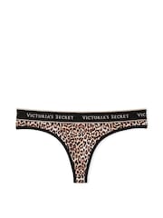 Victoria's Secret Leopard Brown Basic Instincts Thong Knickers - Image 3 of 3