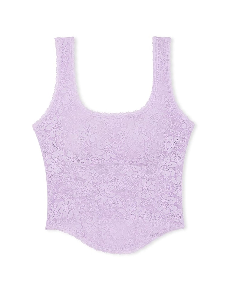 Victoria's Secret PINK Pastel Lilac Purple Lace Corset Bra - Image 3 of 3 Victoria's Secret PINK Pastel Lilac Purple Lace Corset Bra - Image 3 of 3