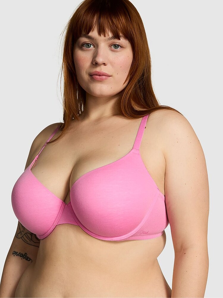 Victoria's Secret PINK Pink Fuchsia Push Up Cotton Bra - Image 1 of 3