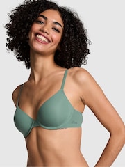 Victoria's Secret PINK Green Fresh Forest Rib Lightly Lined Demi Bra - Image 1 of 3