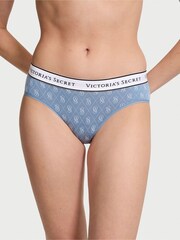 Victoria's Secret Faded Denim Blue Diamond Logo Hipster Knickers - Image 1 of 3