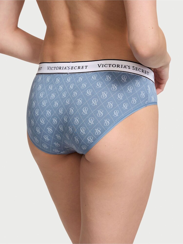 Victoria's Secret Faded Denim Blue Diamond Logo Hipster Knickers - Image 2 of 3