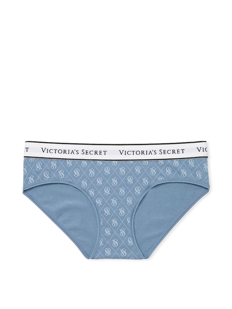 Victoria's Secret Faded Denim Blue Diamond Logo Hipster Knickers - Image 3 of 3