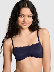 Victoria's Secret PINK Midnight Navy Blue Lace Eyelet Bra - Image 1 of 3