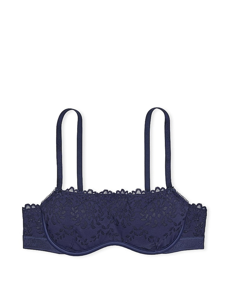Victoria's Secret PINK Midnight Navy Blue Lace Eyelet Bra - Image 3 of 3