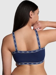Victoria's Secret PINK Blue Midnight Navy Cotton Logo Bralette - Image 2 of 3