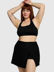 Victoria's Secret PINK Pure Black Piqué Wrap Skirt - Image 1 of 4